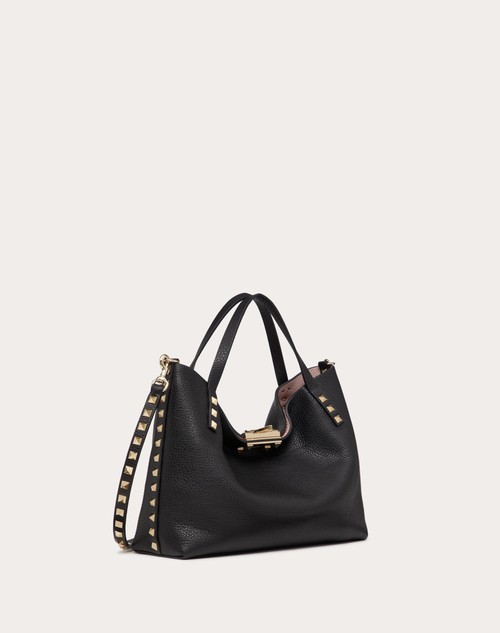 Red Valentino BORSA PICCOLA ROCKSTUD IN VITELLO GRANATO CON FODERA A CONTRASTO Negozi Online