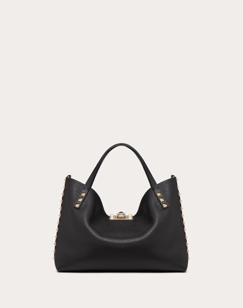 Red Valentino BORSA PICCOLA ROCKSTUD IN VITELLO GRANATO CON FODERA A CONTRASTO Acquista Ora
