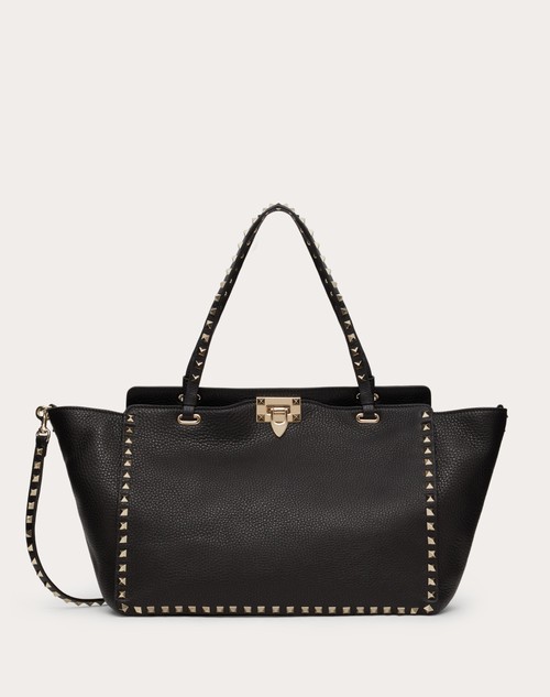 Red Valentino BORSA MEDIA ROCKSTUD IN VITELLO GRANATO Consegna Veloce