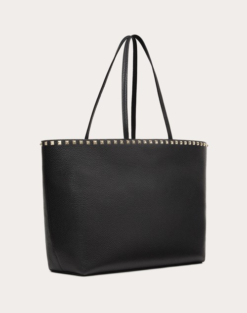 Red Valentino BORSA SHOPPING ROCKSTUD IN VITELLO GRANATO Promozione Limitata