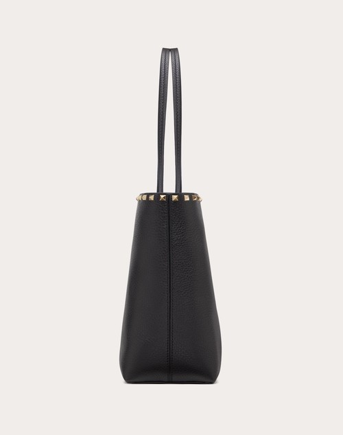 Red Valentino BORSA SHOPPING ROCKSTUD IN VITELLO GRANATO Promozione Limitata