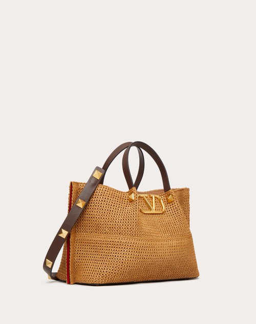 Red Valentino BORSA SHOPPING MEDIA IN RAFIA SINTETICA Presa