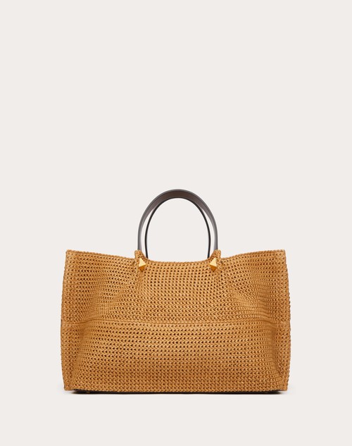 Red Valentino BORSA SHOPPING MEDIA IN RAFIA SINTETICA Presa