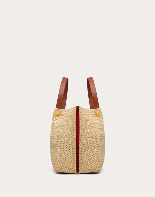 Red Valentino BORSA SHOPPING MEDIA IN RAFIA SINTETICA Sconto