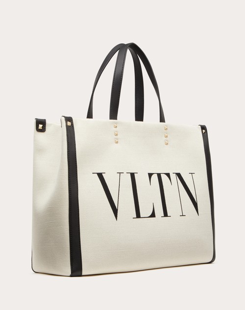 Red Valentino BORSA SHOPPING PICCOLA IN CANVAS CON STAMPA VLTN Vendita Calda