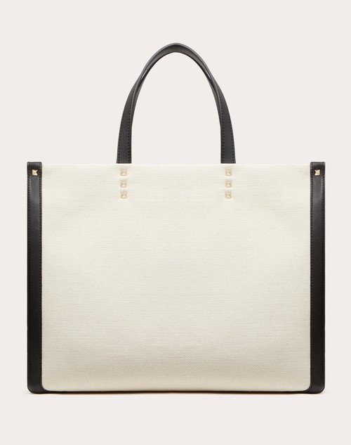 Red Valentino BORSA SHOPPING PICCOLA IN CANVAS CON STAMPA VLTN Vendita Calda