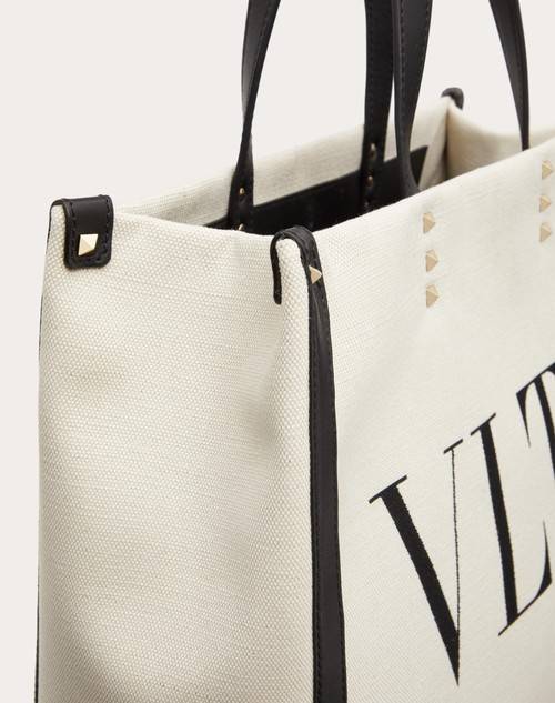 Red Valentino BORSA SHOPPING PICCOLA IN CANVAS CON STAMPA VLTN Vendita Calda