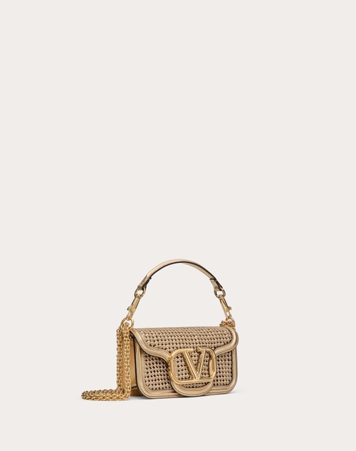 Red Valentino BORSA PICCOLA A SPALLA VALENTINO GARAVANI LOCÒ IN PELLE INTRECCIATA METALLIZZATA Limitato a 3 giorni