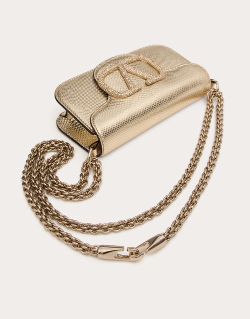 Red Valentino BORSA PICCOLA A SPALLA VALENTINO GARAVANI VALENTINO GARAVANI LOCÒ IN KARUNG METALLIZZATO Moda