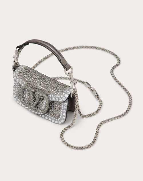 Red Valentino BORSA MICRO CON CATENA VALENTINO GARAVANI LOCÒ CON STRASS Consegna Veloce
