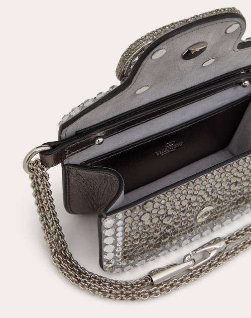 Red Valentino BORSA MICRO CON CATENA VALENTINO GARAVANI LOCÒ CON STRASS Consegna Veloce