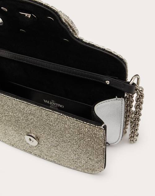 Red Valentino BORSA PICCOLA A SPALLA VALENTINO GARAVANI LOCÒ RICAMATA Sottocosto