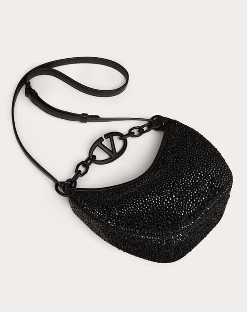 Red Valentino MINI HOBO VLOGO MOON BAG CON STRASS Economico