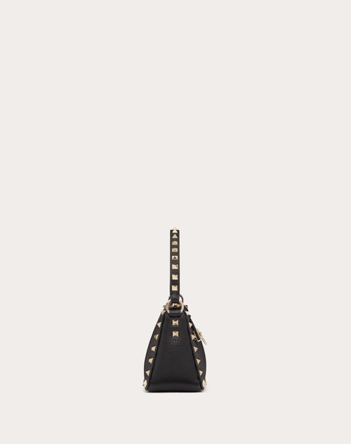Red Valentino BORSA PICCOLA A TRACOLLA ROCKSTUD IN VITELLO GRANATO Saldi Di Fabbrica