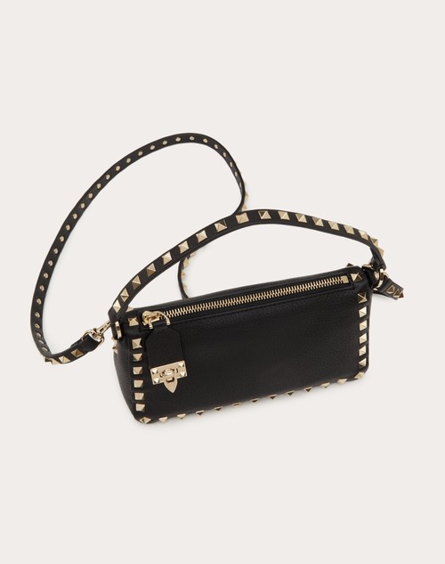 Red Valentino BORSA PICCOLA A TRACOLLA ROCKSTUD IN VITELLO GRANATO Saldi Di Fabbrica