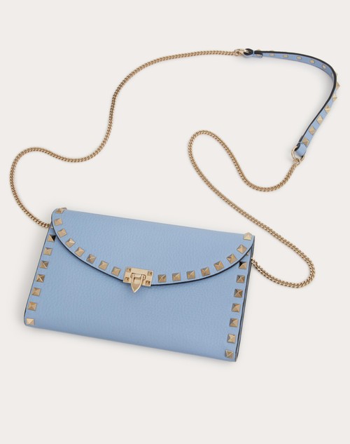 Red Valentino PORTAFOGLIO CON CATENA ROCKSTUD IN VITELLO GRANATO Vendite Flash