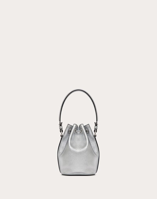 Red Valentino MINI BORSA A SECCHIELLO VLOGO SIGNATURE IN NAPPA METALLIZZATA 2025