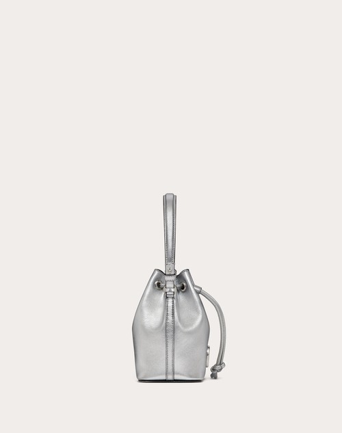 Red Valentino MINI BORSA A SECCHIELLO VLOGO SIGNATURE IN NAPPA METALLIZZATA 2025