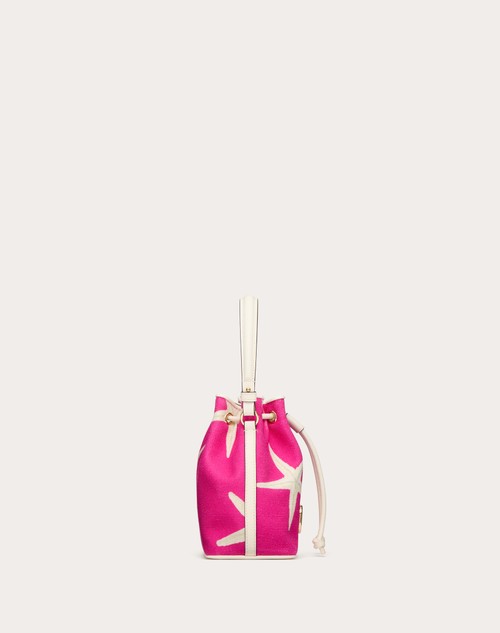 Red Valentino MINI BORSA A SECCHIELLO VALENTINO GARAVANI ESCAPE IN CANVAS CON STAMPA STARFISH Soddisfazione Garantita