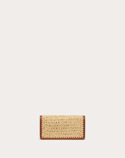 Red Valentino PORTAFOGLIO CON CATENA VLOGO SIGNATURE IN RAFIA Consegna Veloce