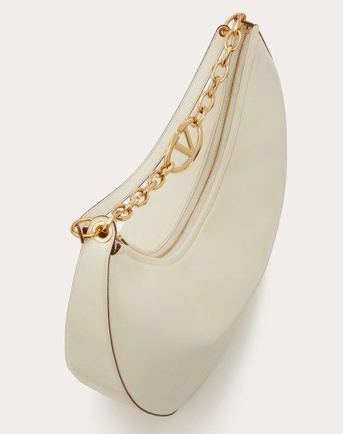 Red Valentino MAXI HOBO VLOGO MOON BAG IN NAPPA CON CATENA Vendita