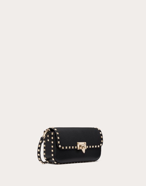 Red Valentino BORSA A TRACOLLA VALENTINO GARAVANI ROCKSTUD IN VITELLO GRANATO Officina