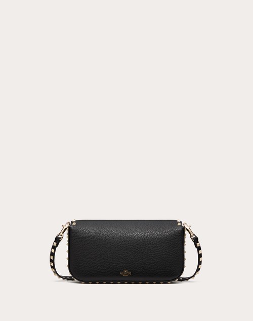 Red Valentino BORSA A TRACOLLA VALENTINO GARAVANI ROCKSTUD IN VITELLO GRANATO Officina