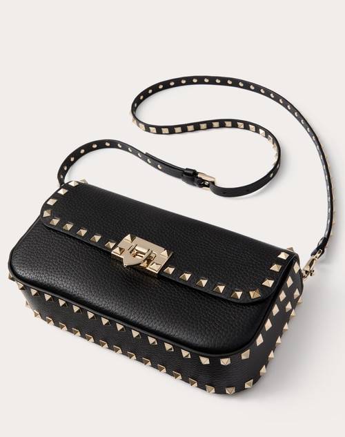 Red Valentino BORSA A TRACOLLA VALENTINO GARAVANI ROCKSTUD IN VITELLO GRANATO Officina