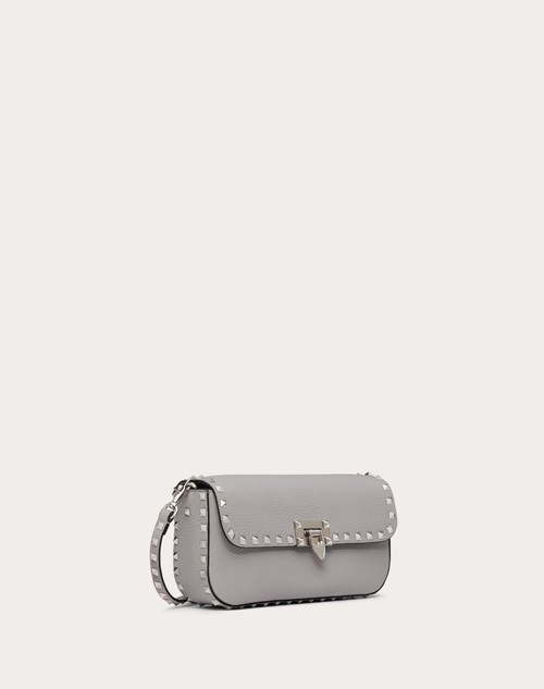Red Valentino BORSA A TRACOLLA VALENTINO GARAVANI ROCKSTUD IN VITELLO GRANATO Limitato a 3 giorni