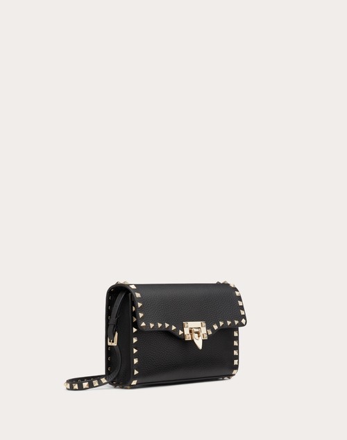 Red Valentino BORSA PICCOLA A TRACOLLA ROCKSTUD IN VITELLO GRANATO Esporta salva