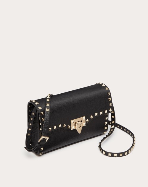 Red Valentino BORSA PICCOLA A TRACOLLA ROCKSTUD IN VITELLO GRANATO Esporta salva
