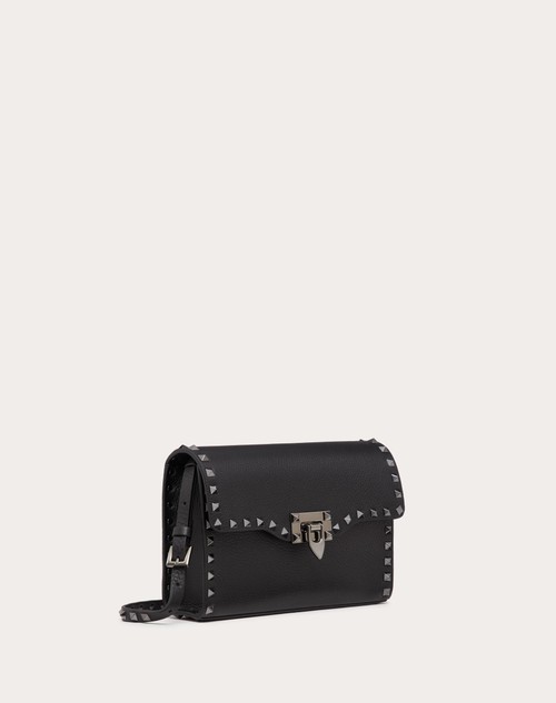 Red Valentino BORSA PICCOLA A TRACOLLA ROCKSTUD IN VITELLO GRANATO Italia