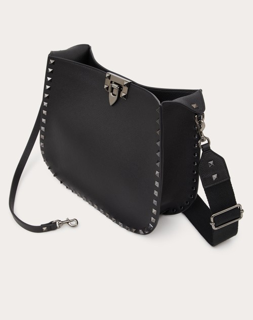 Red Valentino BORSA HOBO VALENTINO GARAVANI ROCKSTUD IN VITELLO GRANATO In Linea