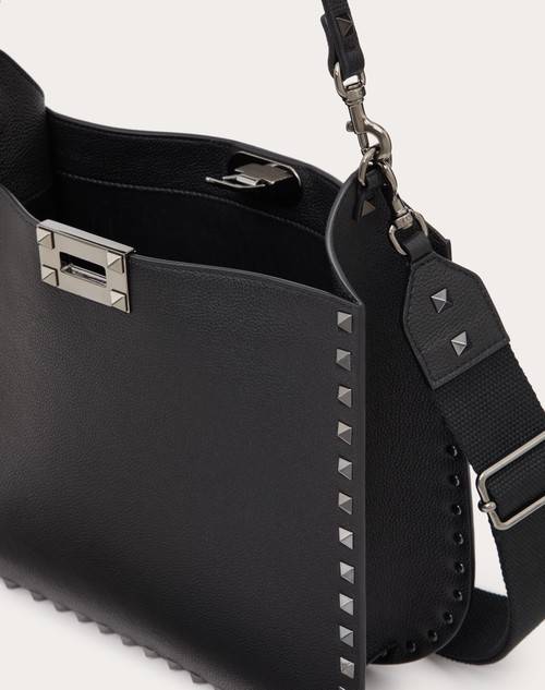 Red Valentino BORSA HOBO VALENTINO GARAVANI ROCKSTUD IN VITELLO GRANATO In Linea