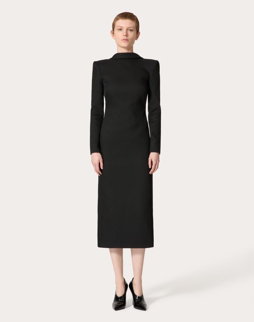 Red Valentino ABITO MIDI IN STRUCTURED DIAGONAL Negozio online di fabbrica