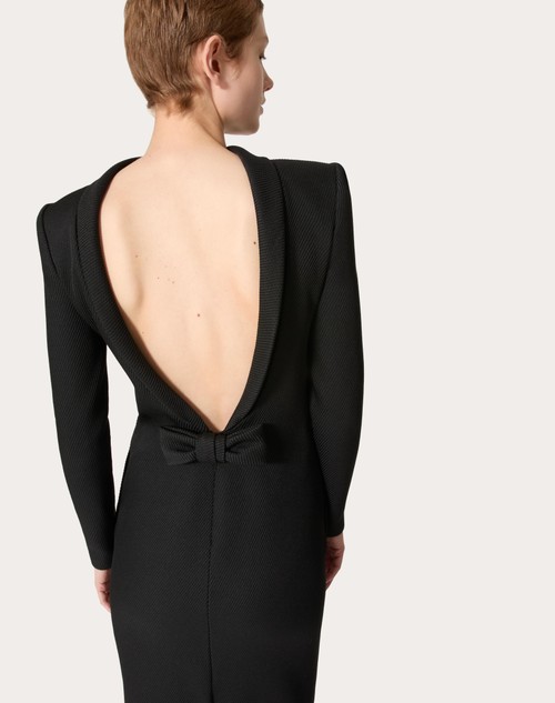 Red Valentino ABITO MIDI IN STRUCTURED DIAGONAL Negozio online di fabbrica
