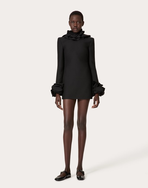 Red Valentino ABITO CORTO IN CREPE COUTURE RICAMATO Prezzo di fabbrica