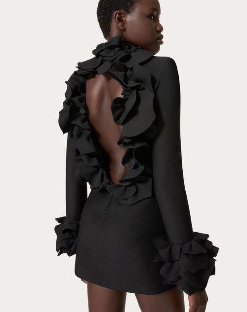 Red Valentino ABITO CORTO IN CREPE COUTURE RICAMATO Prezzo di fabbrica
