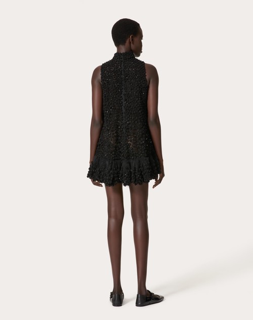 Red Valentino ABITO CORTO IN TULLE ILLUSIONE RICAMATO Offerta speciale