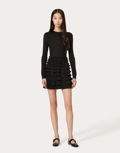 Red Valentino ABITO CORTO IN VISCOSA E LANA Comprare a buon mercato
