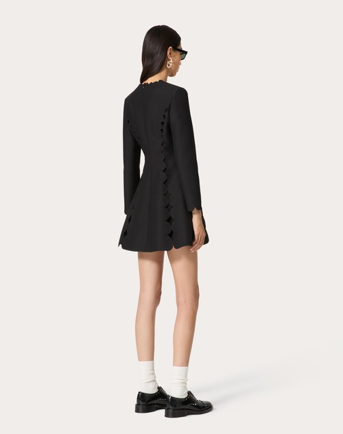 Red Valentino ABITO CORTO IN CREPE COUTURE RICAMATO Offerta Giorno del Papà