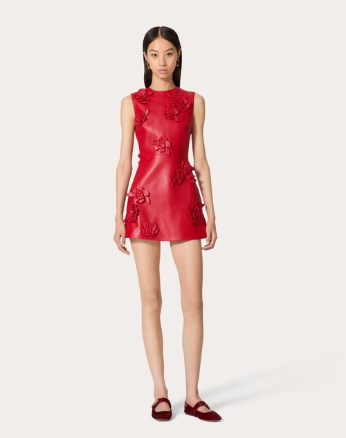 Red Valentino ABITO CORTO IN NAPPA RICAMATO Offerta San Valentino