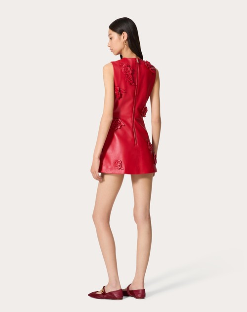 Red Valentino ABITO CORTO IN NAPPA RICAMATO Offerta San Valentino