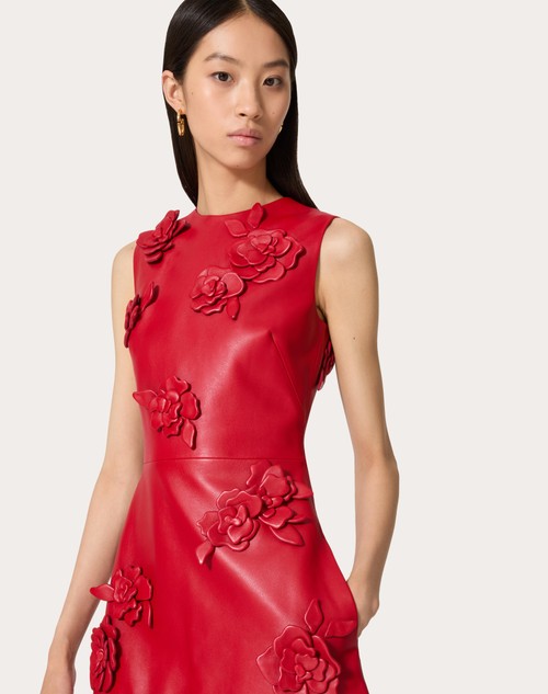 Red Valentino ABITO CORTO IN NAPPA RICAMATO Offerta San Valentino