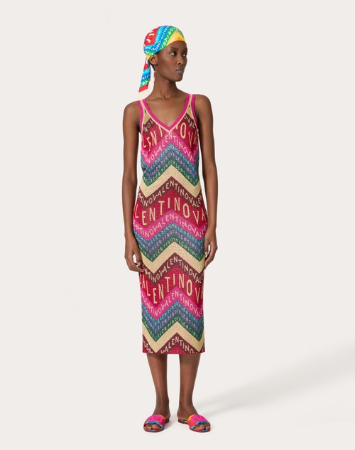 Red Valentino ABITO IN LUREX VALENTINO CHEVRON Offerte esclusive