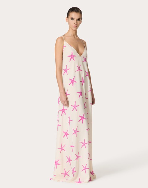 Red Valentino ABITO DA SERA IN CREPE DE CHINE STARFISH Grandi sconti