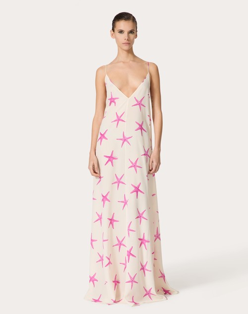 Red Valentino ABITO DA SERA IN CREPE DE CHINE STARFISH Grandi sconti