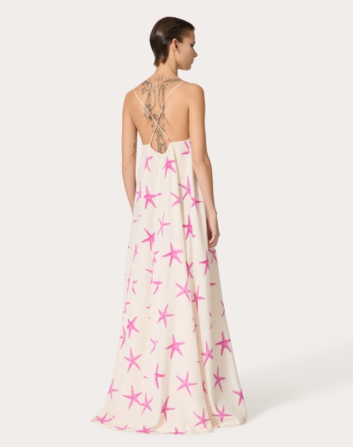 Red Valentino ABITO DA SERA IN CREPE DE CHINE STARFISH Grandi sconti