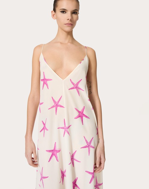 Red Valentino ABITO DA SERA IN CREPE DE CHINE STARFISH Grandi sconti
