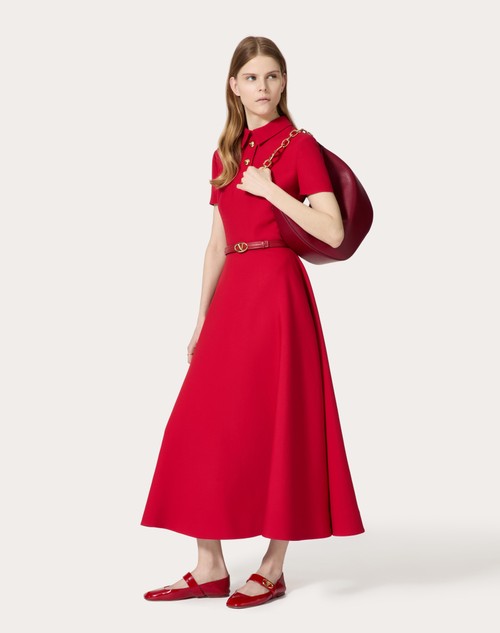 Red Valentino ABITO MIDI IN CREPE COUTURE Prezzo basso